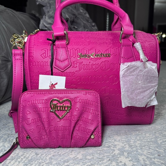 JUICY COUTURE Debossed Raspberry Speedy & matching card wallet - Picture 7 of 13